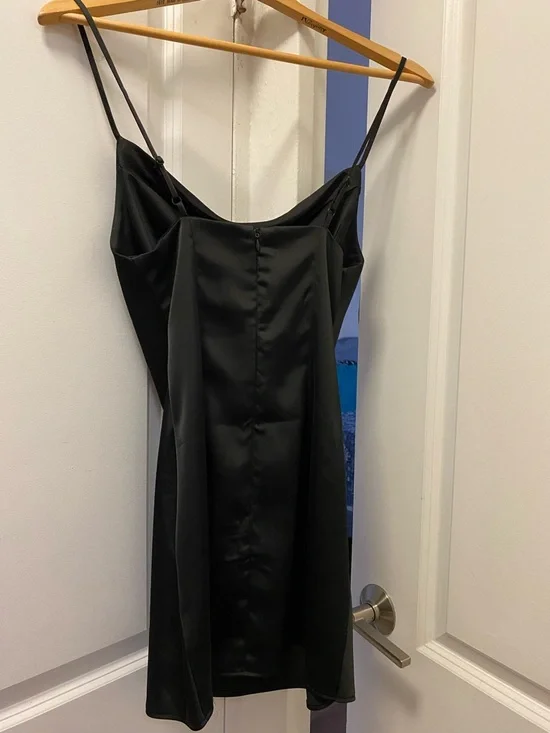 Urban Outfitters Black Cowl Neck Slip Mini Dress - Picture 13 of 14